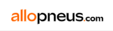 Logo du site allopneus.com avec 'allo' en orange et 'pneus.com' en noir.